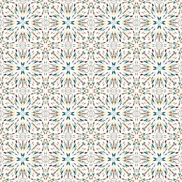 Färgglada abstrakta geometriska objekt på en vit bakgrund sömlösa mönster illustration — Stockfoto