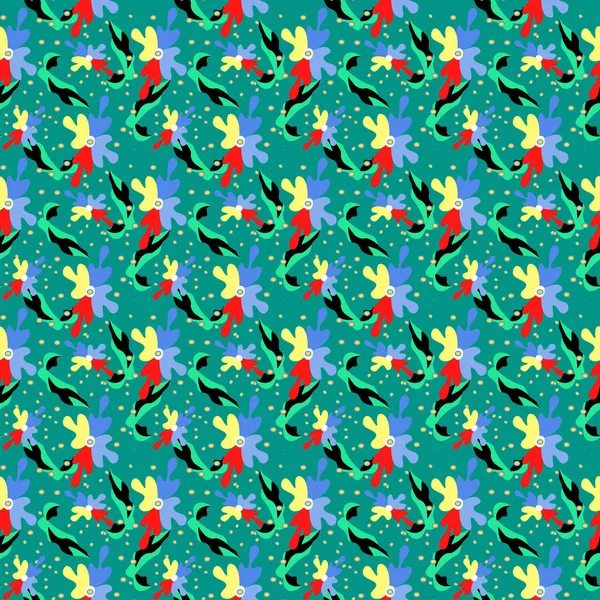 Patrón de planta Abstracto patrón de fondo inconsútil colorido — Foto de Stock