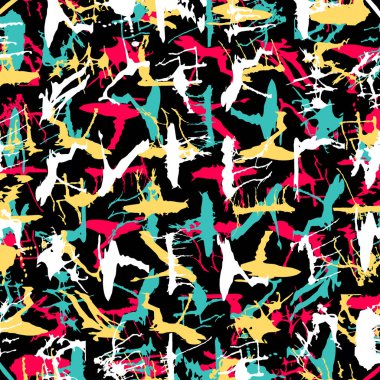geometrik soyut renk desen grafiti tarzı. Kalite illüstrasyon tasarımınız için