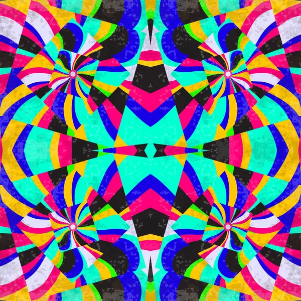 Polygone und Wellen schöner abstrakter geometrischer Grunge-Effekt — Stockfoto