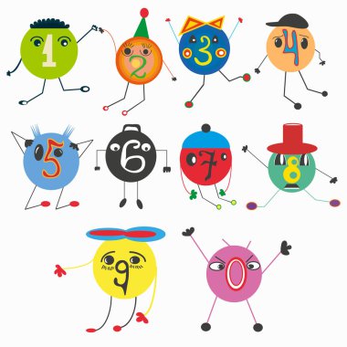 Çocuk çizim rakamlar rakamları ile