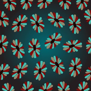 çiçekler soyut Dikişsiz desen tasarım