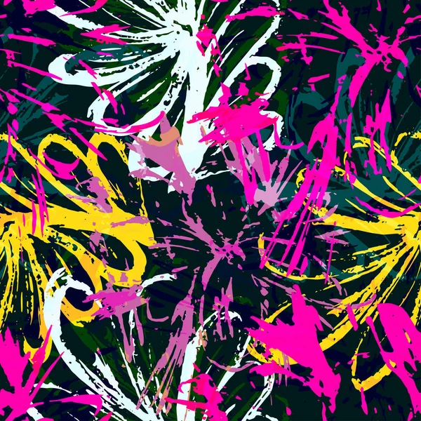 Färgade graffiti sömlös textur illustration — Stockfoto