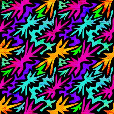 bir siyah arka plan seamless modeli grafiti geometrik soyut nesneleri