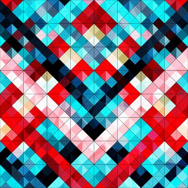 küçük renkli çokgenler soyut geometrik desen