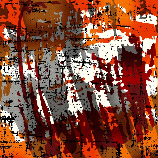 Belle illustration abstraite orange foncé lignes graffiti motif — Photo