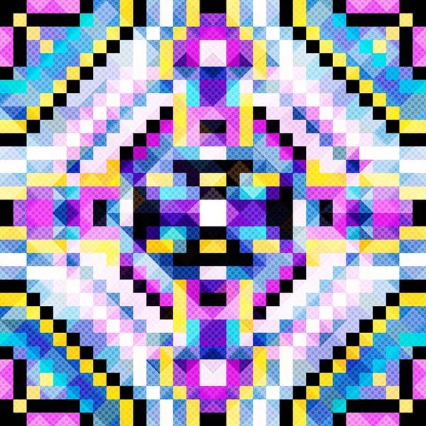 Bright pixels beautiful small polygons Abstract seamless geometrical pattern — Stock Photo, Image