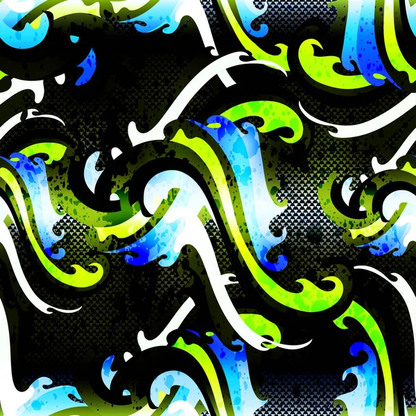Grunge colorido grafite sem costura padrão — Fotografia de Stock