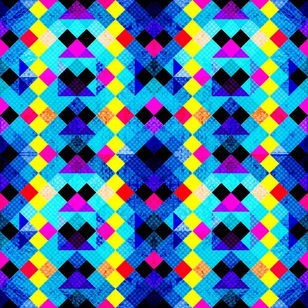 Pequeños polígonos de color brillante fondo geométrico sin costuras —  Fotos de Stock