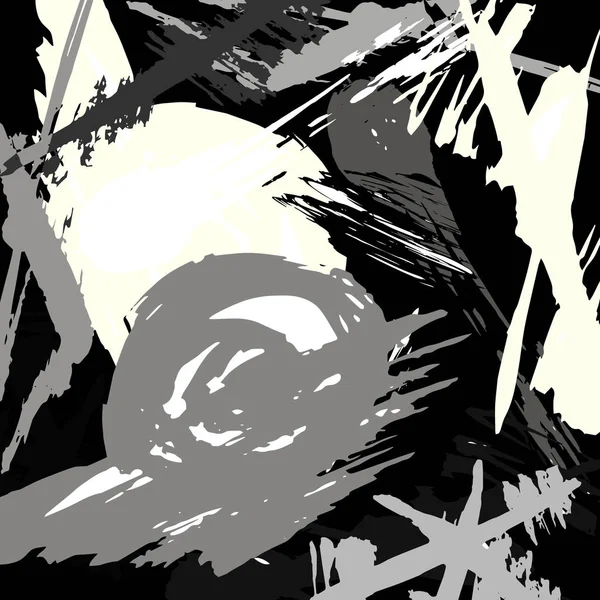 Abstracto patrón de color blanco negro sin costuras para su diseño — Archivo Imágenes Vectoriales