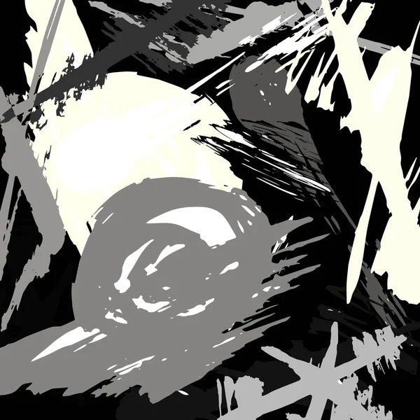 Abstracto patrón de color blanco negro sin costuras para su diseño — Vector de stock