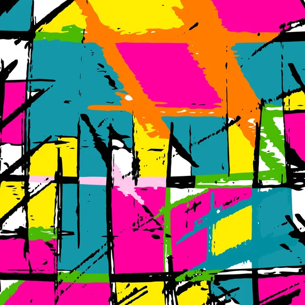 Abstrakta färgmönster i graffiti stil för din design — Stock vektor