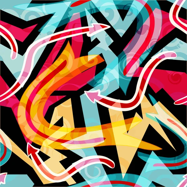Graffiti colorido padrão de qualidade ilustração para o seu projeto —  Vetores de Stock