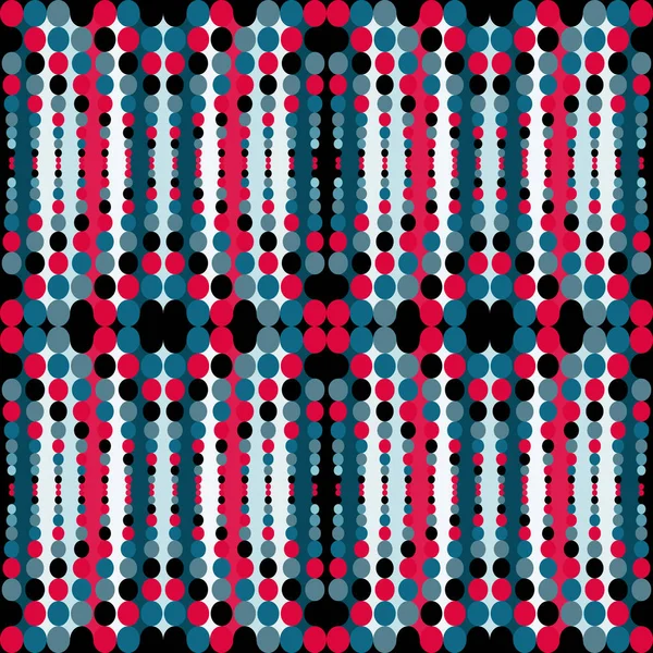 黒の背景に抽象的な幾何学的なサイケデリックなシームレス パターン — ストック写真