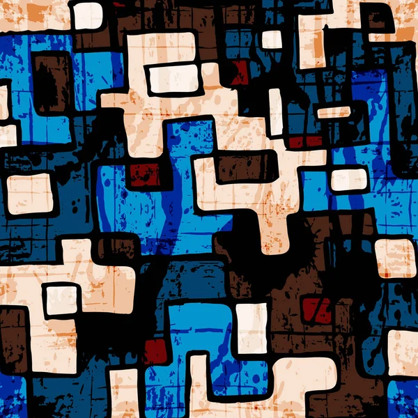 Graffiti schöne abstrakte Polygone Illustration — Stockfoto