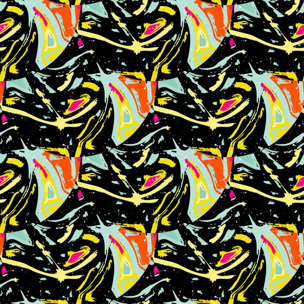 grunge colored graffiti seamless pattern