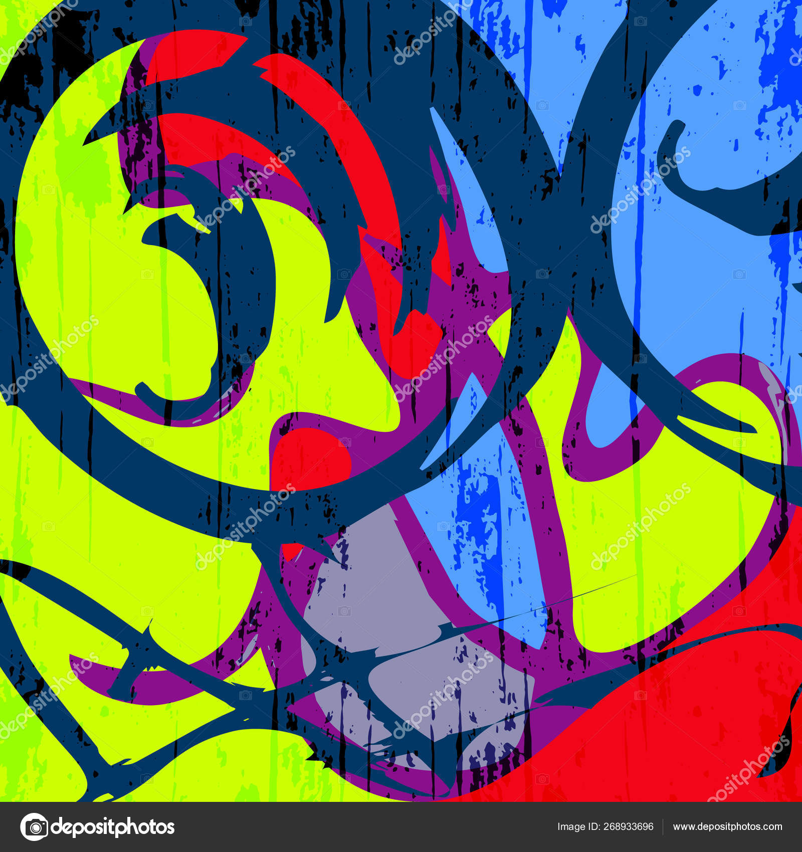 Graffiti Abstract beautiful colorful background grunge texture illustration  Stock Vector by ©leonid980 268933696, image size:1600x1700