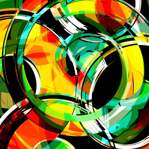 Patrón de color abstracto en estilo de graffiti Ilustración de calidad para su diseño — Vector de stock