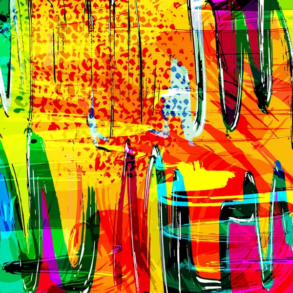 Абстрактний кольоровий візерунок у стилі графіті Якісна ілюстрація для вашого дизайну — стоковий вектор