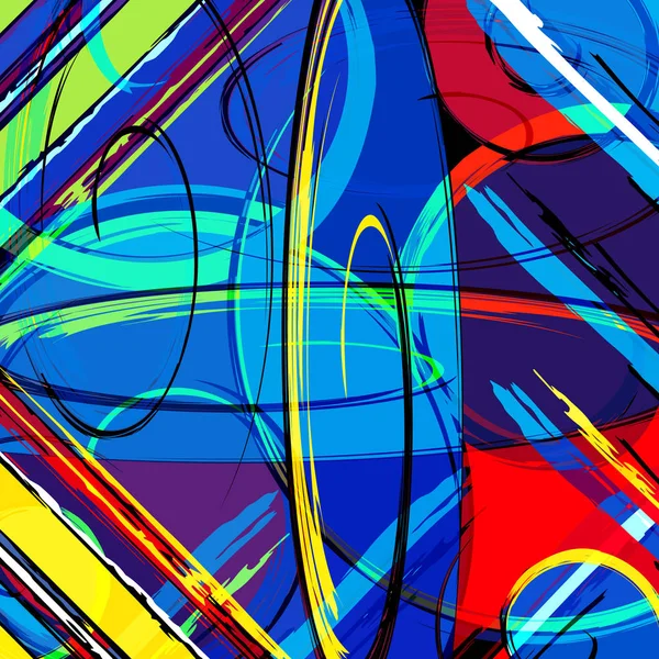 Abstracte kleurenpatroon in graffiti stijl kwaliteit afbeelding voor uw ontwerp — Stockvector