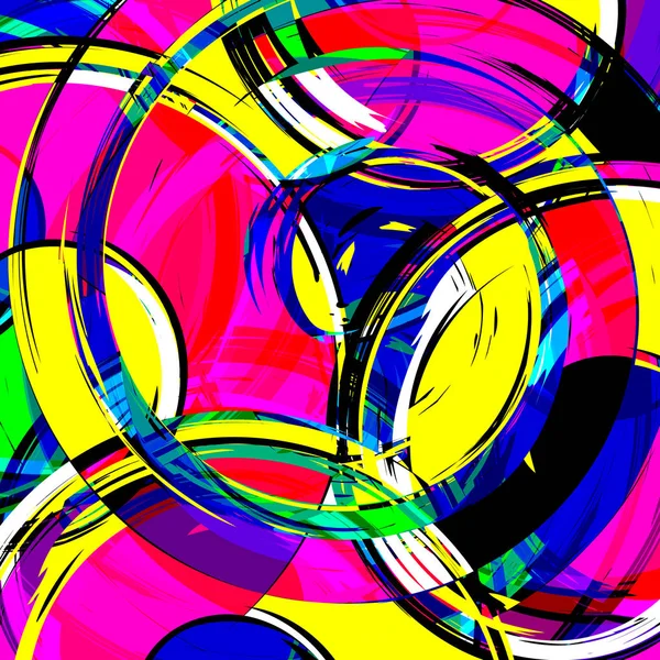 Patrón de color abstracto en estilo de graffiti Ilustración de calidad para su diseño — Archivo Imágenes Vectoriales