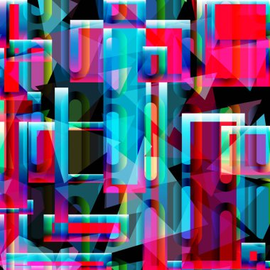 Grafiti tarzında soyut geometrik renkli arka plan. Tasarımınız için nitel illüstrasyon.