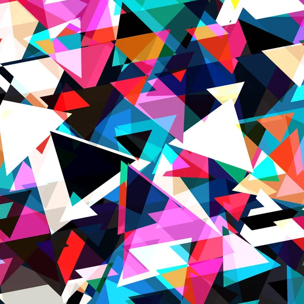 Psychedelic abstrak warna latar belakang ilustrasi kualitas geometris untuk desain Anda - Stok Vektor