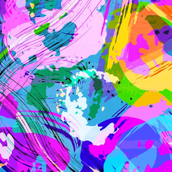 Fondo geométrico abstracto de color en el estilo de graffiti. Ilustración cualitativa para su diseño . — Vector de stock