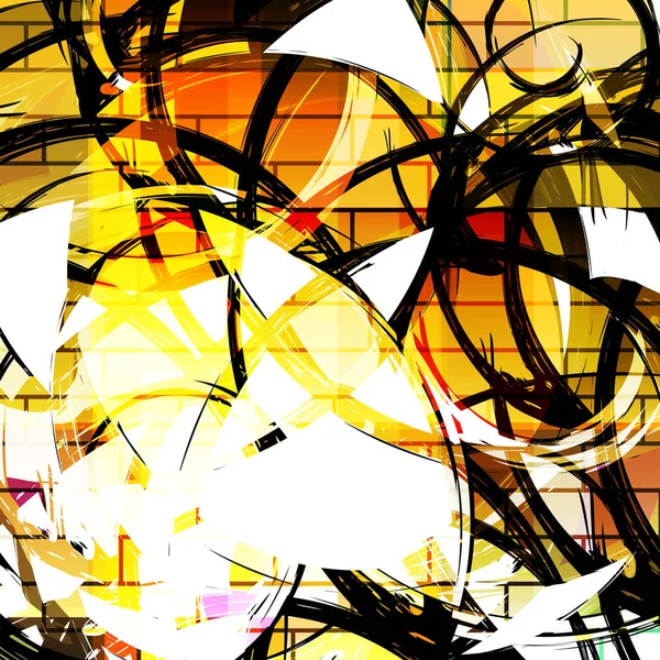 Fondo geométrico abstracto de color en el estilo de graffiti. Ilustración cualitativa para su diseño . — Vector de stock