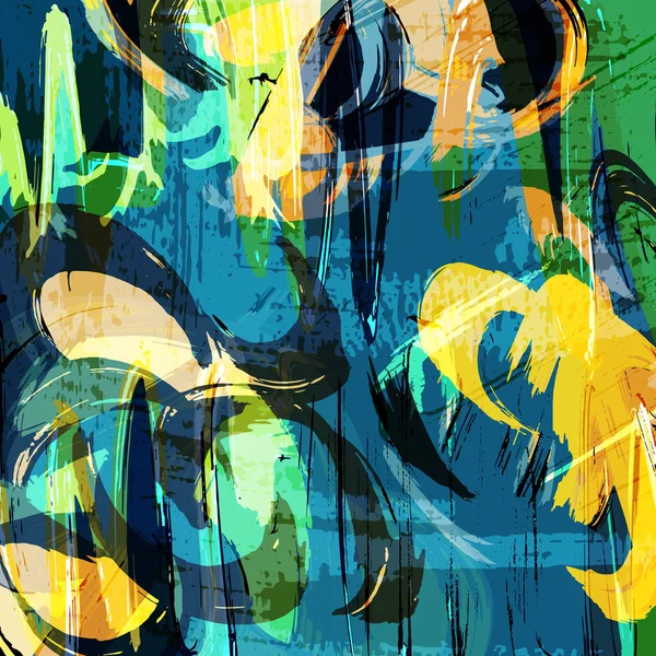 Fond géométrique abstrait coloré dans le style de graffiti. Illustration qualitative pour votre design . — Image vectorielle