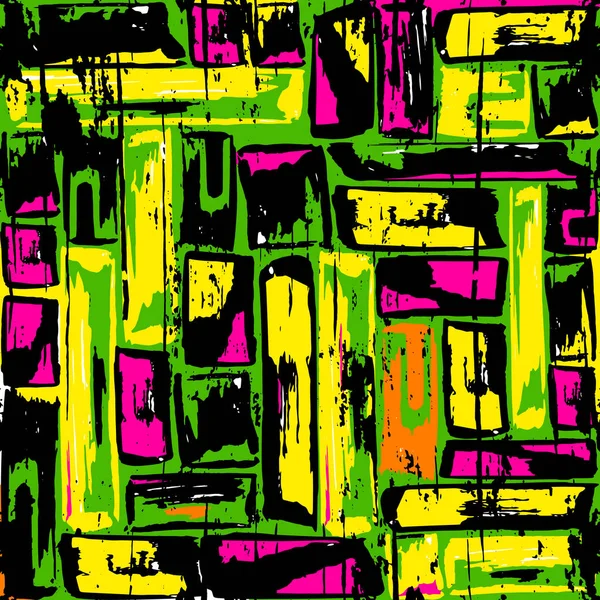 Fondo geométrico abstracto de color en el estilo de graffiti. Ilustración cualitativa para su diseño . — Archivo Imágenes Vectoriales