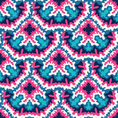 Şehir elemanları ile soyut dikişsiz desen yıpranmış spreyler üçgenler neon boya renkli yüksek kaliteli illüstrasyon grafiti tarzında tasarım için