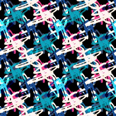 Tasarım için Graffiti tarzı kaliteli illüstrasyon parlak soyut geometrik Dikişsiz desen