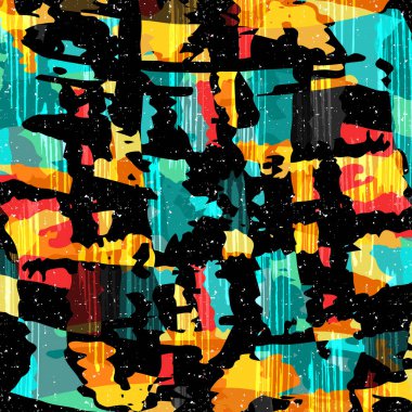 Tasarım için Graffiti tarzı kaliteli illüstrasyon parlak soyut geometrik desen