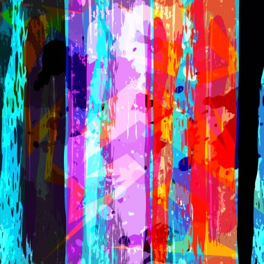 Tasarım için Graffiti tarzı kaliteli illüstrasyon parlak soyut geometrik desen