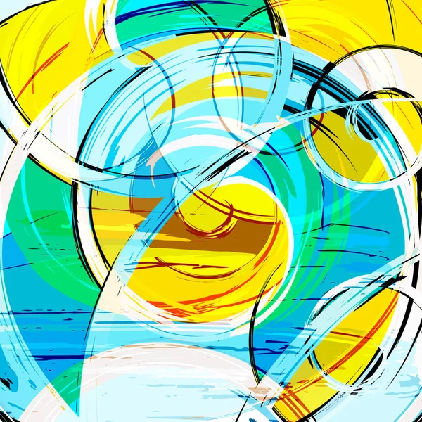 Patrón geométrico abstracto brillante en ilustración de calidad de estilo de graffiti para su diseño — Vector de stock