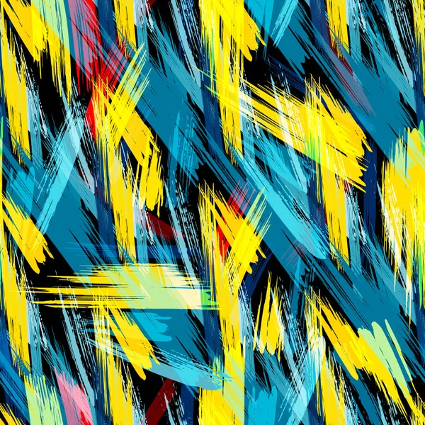 Patrón geométrico abstracto brillante sin costuras en la ilustración de calidad de estilo de graffiti para su diseño — Vector de stock