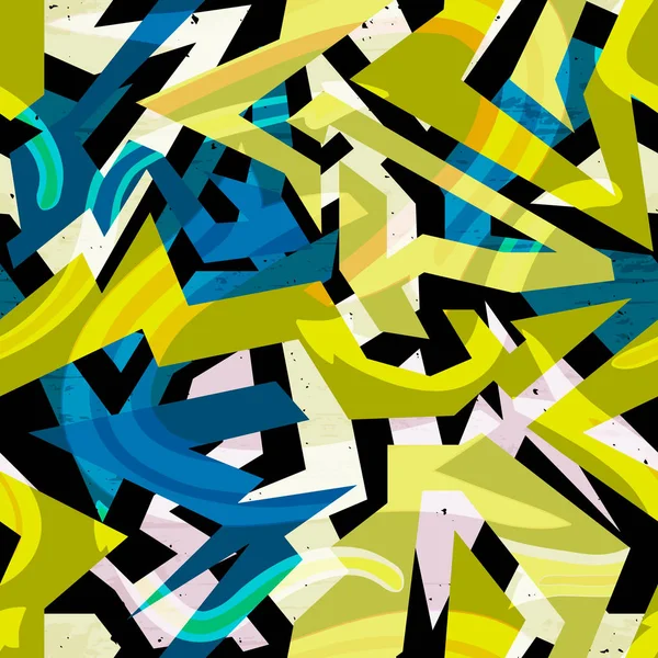 Graffiti abstrait beau fond coloré grunge texture illustration — Image vectorielle