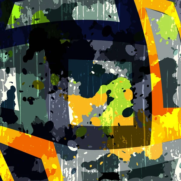 Graffiti Abstracto hermoso fondo colorido grunge textura ilustración — Vector de stock