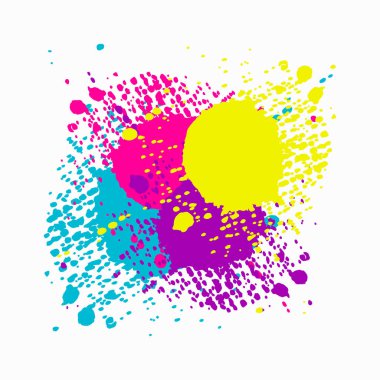 renkli lekeler simgesi. Web tasarımınız için düz yalıtılmış illüstrasyon.
