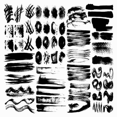 yalıtılmış mürekkep noktaları ve çizgileri simgesi. Web tasarımınız için düz soyut semboller derlemesi.