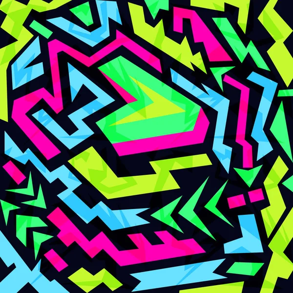 Abstracte kleurenpatroon in graffiti stijl. Kwaliteit vectorillustratie voor uw ontwerp — Stockvector