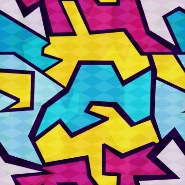 parlak arka plan grafiti seamless modeli