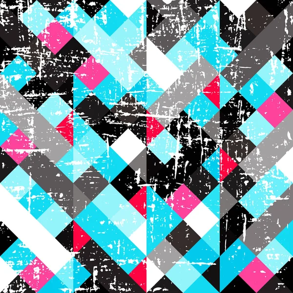 Tekstur grunge geometris abstrak piksel kecil berwarna — Stok Foto