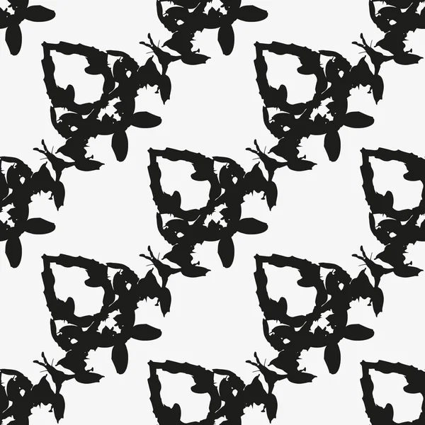 Noir blanc abstrait motif sans couture pour le design — Image vectorielle