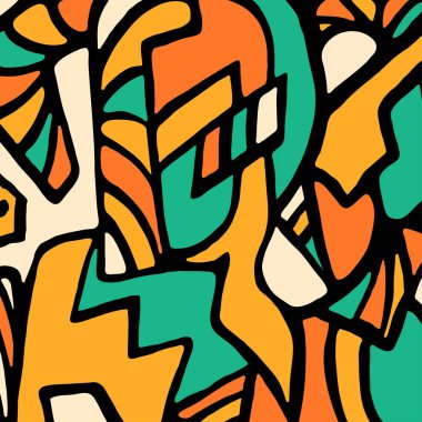 güzel renk soyut desen illüstrasyon grafiti