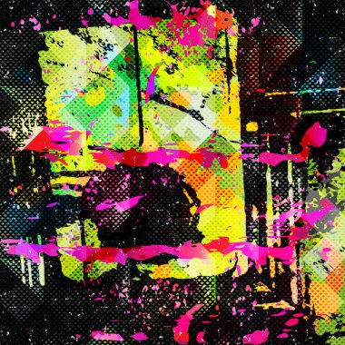 Güzel soyut spot grafiti çizim