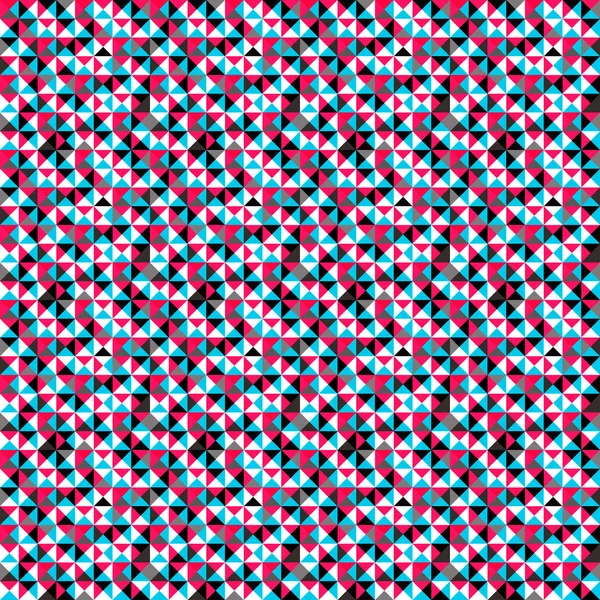 Rode en blauwe kleine veelhoeken op een zwarte achtergrond illustratie — Stockfoto