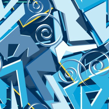 Tasarım için grafiti tarzı Vintage dikişsiz illüstrasyon