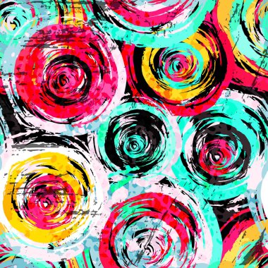 Tasarım için grafiti tarzı Vintage dikişsiz illüstrasyon